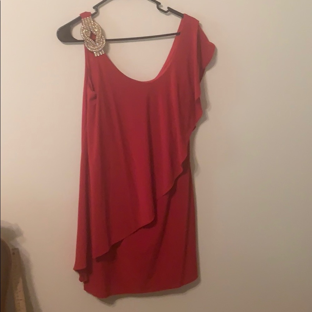 Red cocktail dress